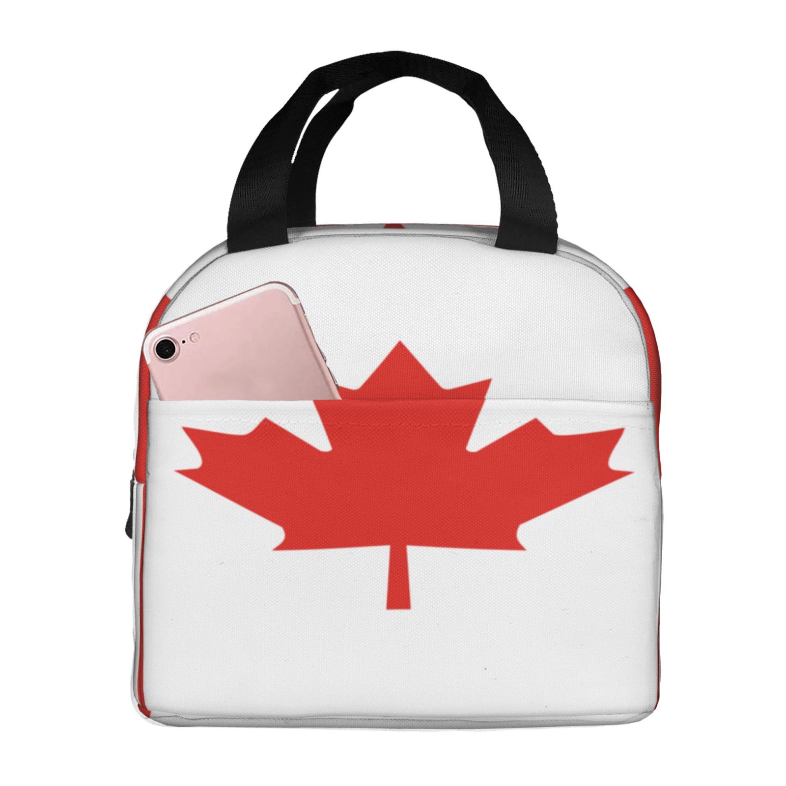 Women Bags Canada - カナダの国旗柄ランチバッグ女性ポータブルクーラー断熱ランチボックス子供用学校多機能食品弁当箱