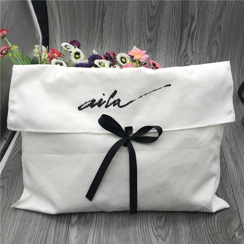 Flap Bag Envelope - ソフトコットンドローストリングダストバッグ、封筒クロス、フラップ付き靴包装ポーチ、カスタムロゴプリント