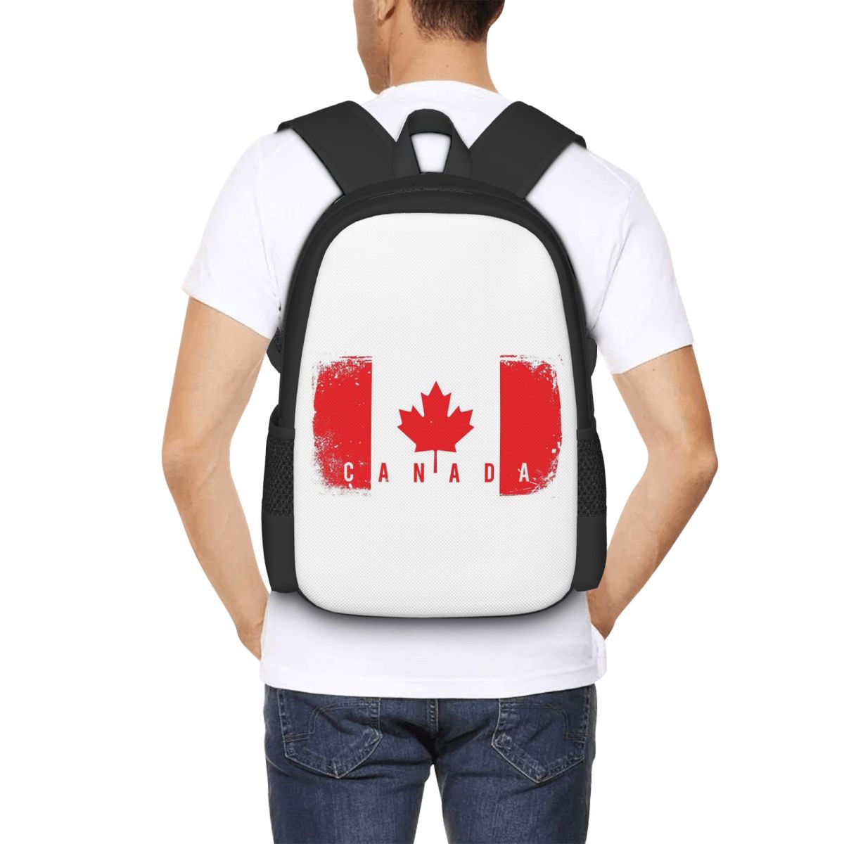 Women Bags Canada - カナダ国旗学生バックパックスクールバッグハイキング旅行デイパック男性女性ファッションブックバッグショルダーバッグ