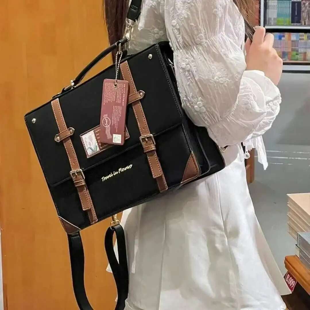 Women'S Xl Bags - Y2K プレッピースタイル大容量 Ita バックパックロリータ少女透明ファッション DIY ディスプレイショルダーバッグクロスボディバッグかわいいハンドバッグ