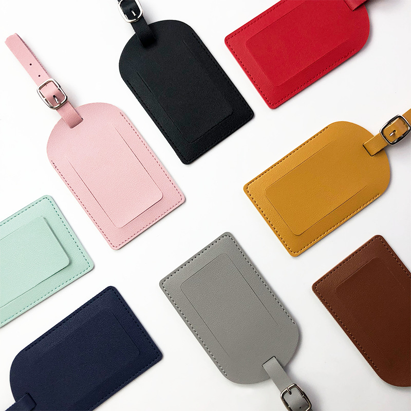 Women Bags Name - 1PC 女性男性フライトホリデー旅行アクセサリースーツケース PU レザー荷物タグタグ名 ID 住所ラベルバッグタグ荷物用