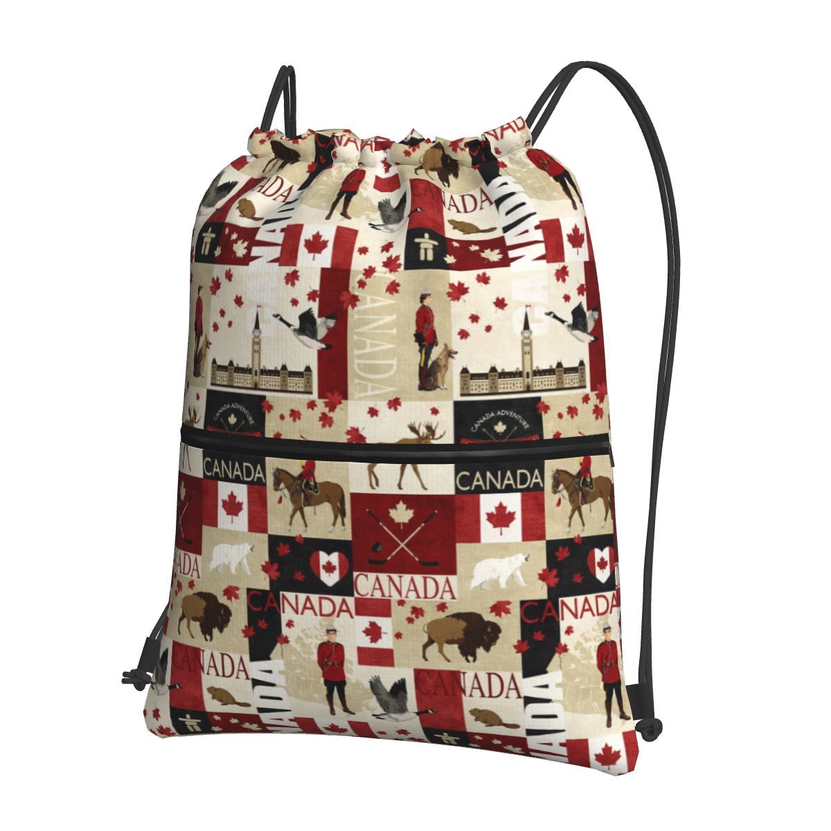 Women Bags Canada - カナダ国旗国民文化バックパックカジュアル巾着バッグ雑貨バッグブックバッグ男性女性学校用