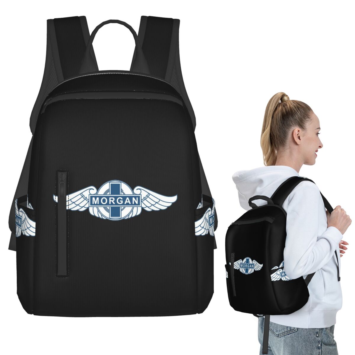 Women Bags Company - モーガンモーターカーカンパニーバックパック学生ブックバッグ男の子女の子スクールバッグコンピュータショルダーバッグ男性女性