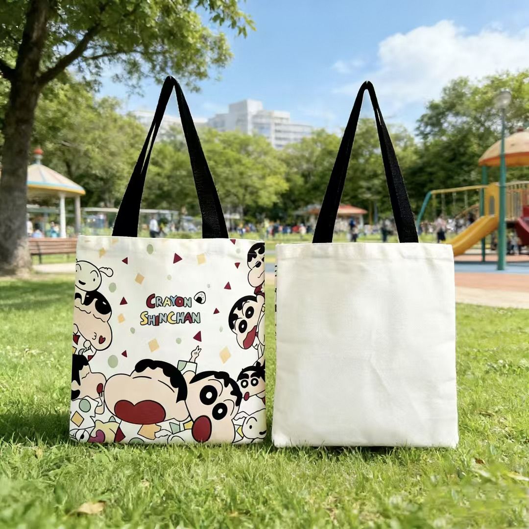 Women Bags 2026 - 2026 新クレヨンしんちゃんキャンバストートバッグ大容量女性ハンドバッグシングルショルダーバッグ学生毎日の通勤ショッピングバッグ