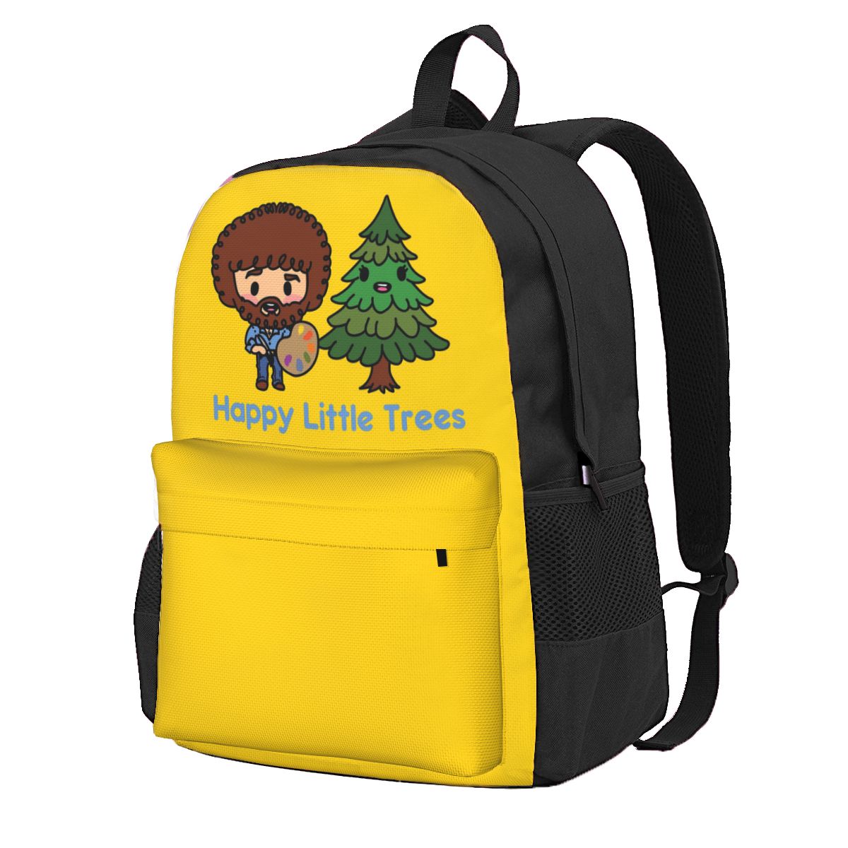 Women Bags Ross - ハッピーリトルツリー (ボブ・ロス) 学生バックパック スクールバッグ ハイキング 旅行用デイパック