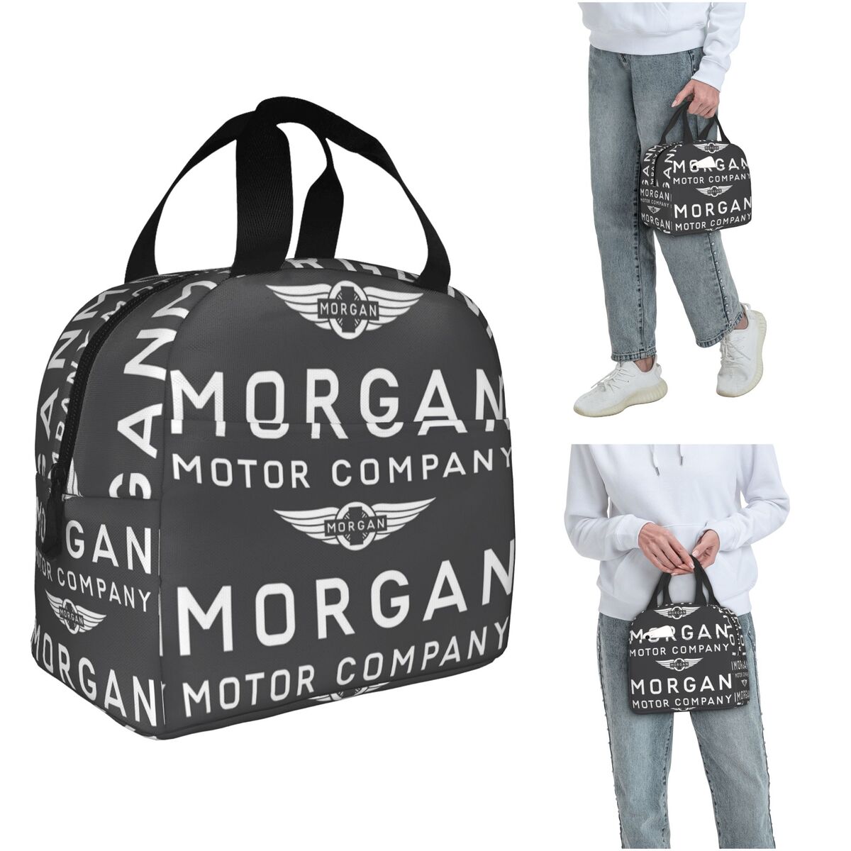 Women Bags Company - モーガンモーターカーカンパニー 断熱ランチバッグ 女性用 子供用 ポータブルフードボックス 保温ランチボックストート