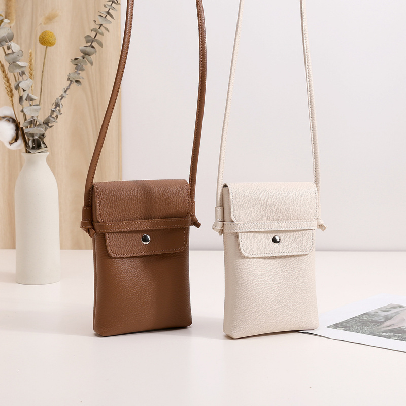 Women Bags 2026 - ミニクロスボディフォンバッグ レディース 2026年 最新トレンド 縦型小型ショルダーバッグ ソフトレザー