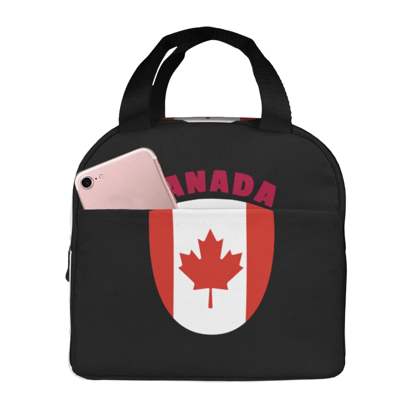 カナダの国旗プリント断熱ランチバッグ学校用防水クーラーサーマ - Women Bags Canada のレビューと価格