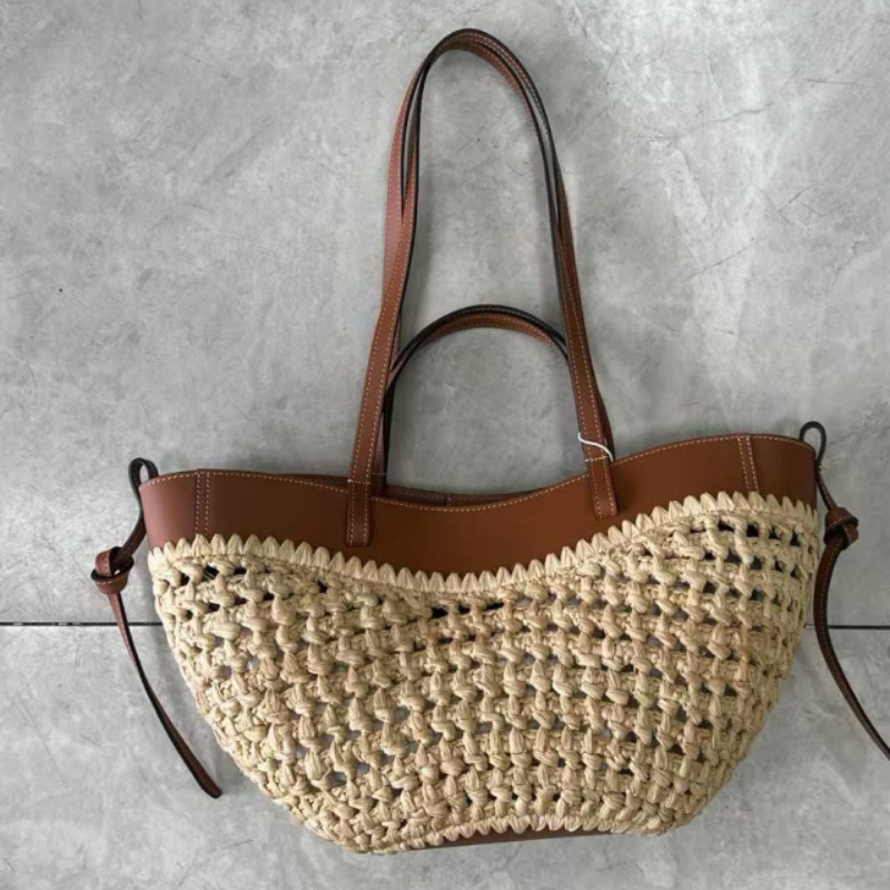 ブランド中空織ビーチバッグニッチファッションショルダー脇の下 - Women'S Raffia Bags のレビューと価格