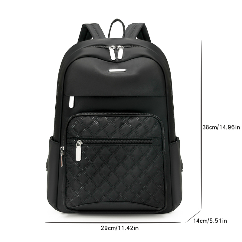 ファッションチェック柄通勤デイパック女性防水ナイロンバックパ - Women'S Xl Bags のレビューと価格