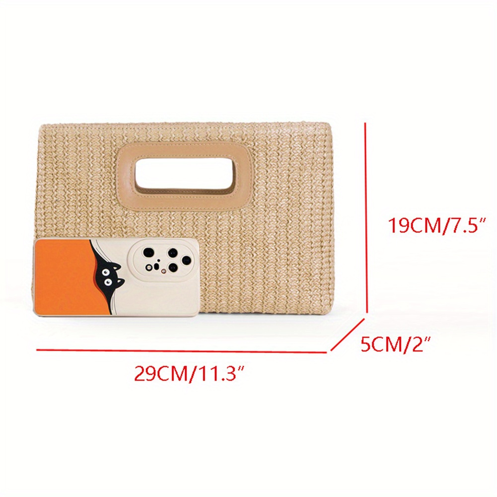 高級クラッチハンドバッグ財布女性のためのわら織ラフィアバッグ - Women'S Raffia Bags のレビューと価格