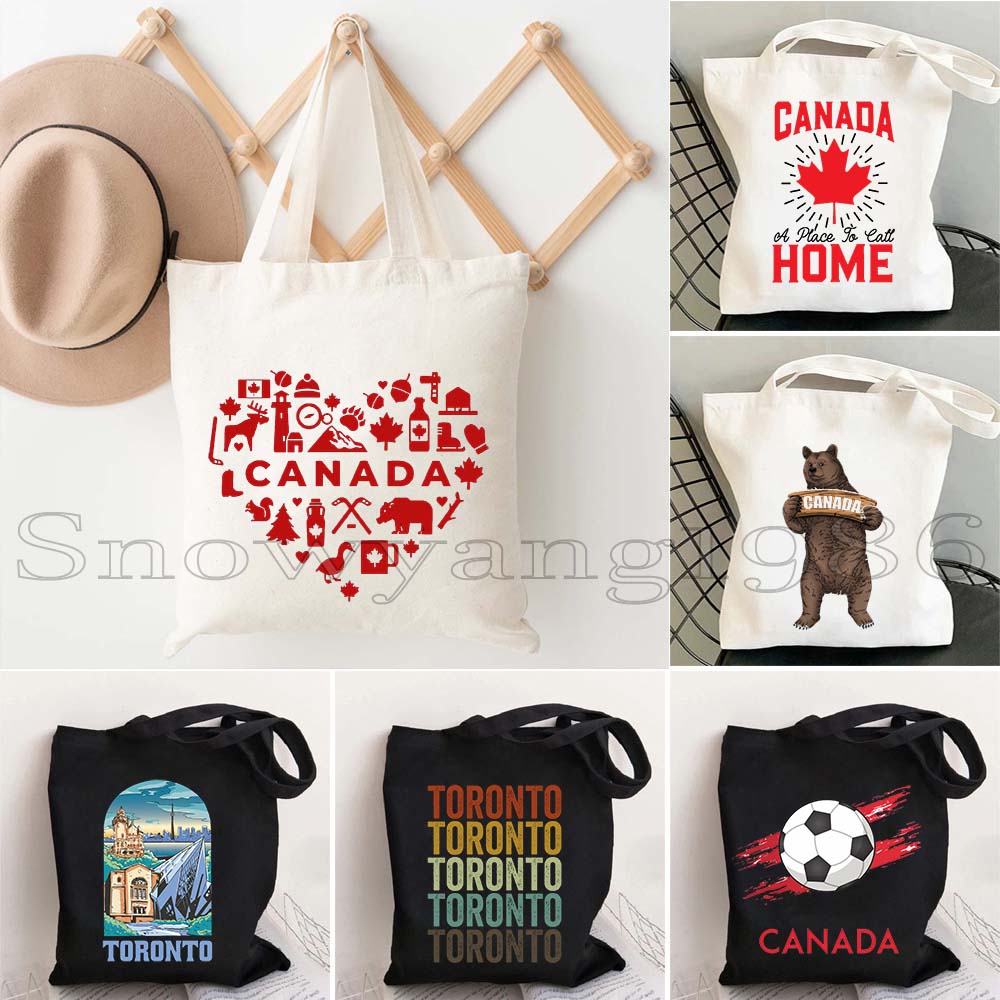 カナダ地図旗ハッピーカナダガールトロント観光ギフト女性男性キ - Women Bags Canada のレビューと価格