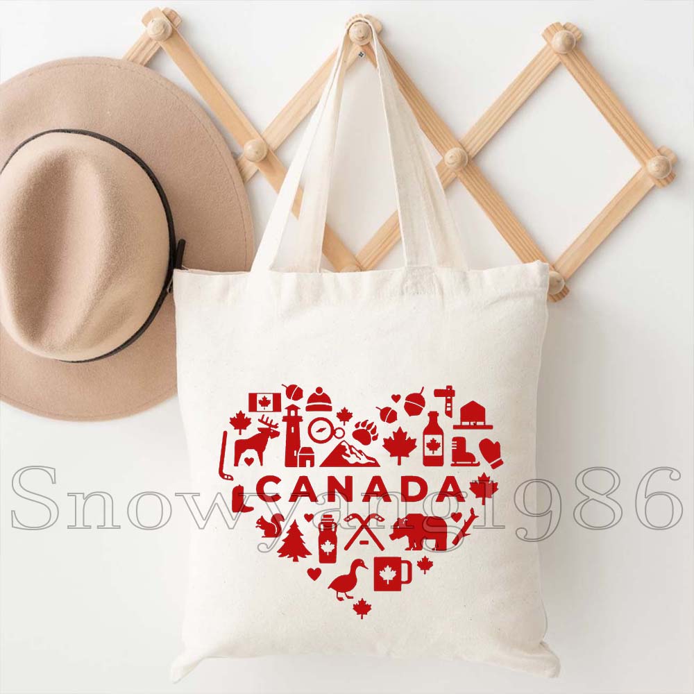 カナダ地図旗ハッピーカナダガールトロント観光ギフト女性男性キ - Women Bags Canada のレビューと価格