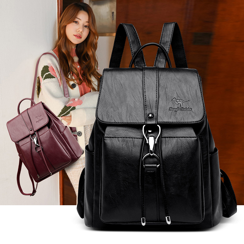 抗盗難バックパック女性のショルダーバッグ有名なブランドレザー - Women'S Xl Bags のレビューと価格