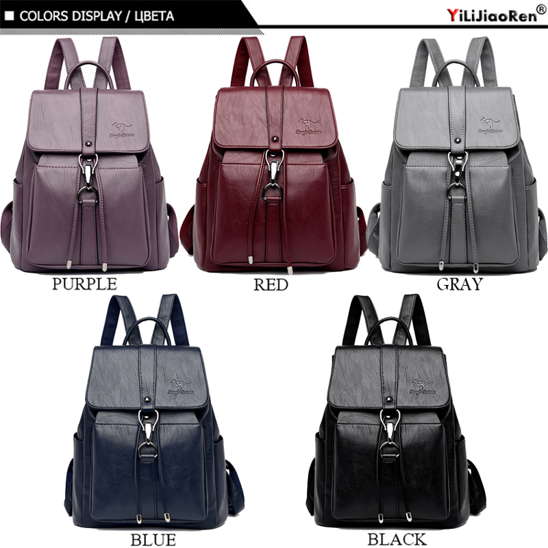抗盗難バックパック女性のショルダーバッグ有名なブランドレザー - Women'S Xl Bags のレビューと価格