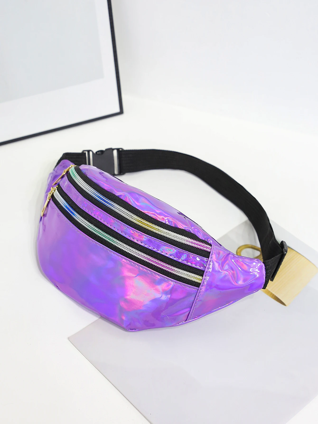 女性用レーザーファニーパック,ショルダーストラップ付きベルト - Women'S Bum Bags のレビューと価格