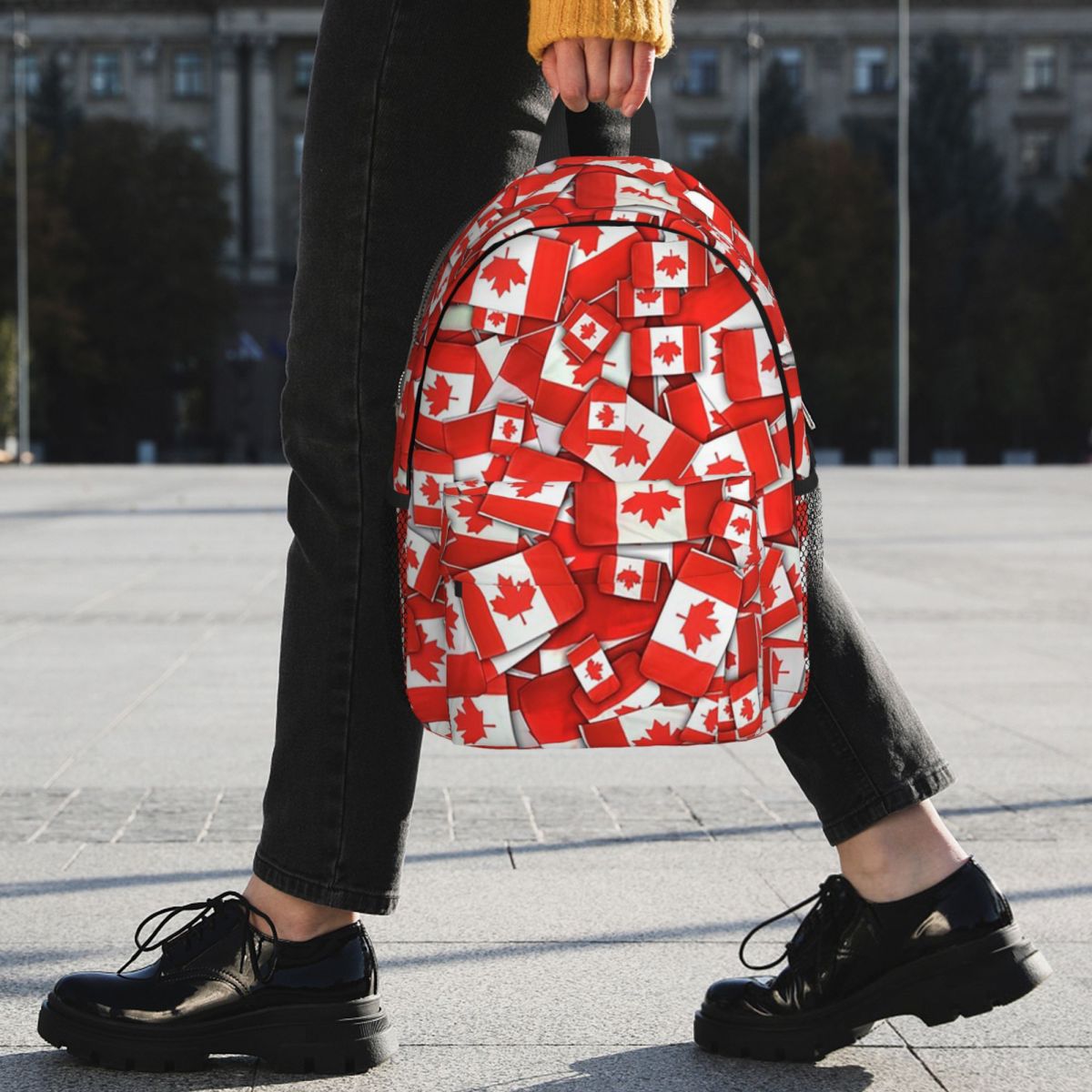 カナダ国旗パターンバックパックホットセールデイパック大容量男 - Women Bags Canada のレビューと価格
