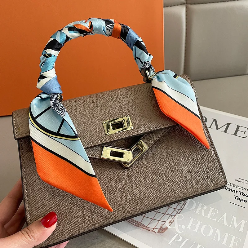 高級ブランドプリントバッグストラップスカーフ女性小さなシルク - Women Bags Online のレビューと価格
