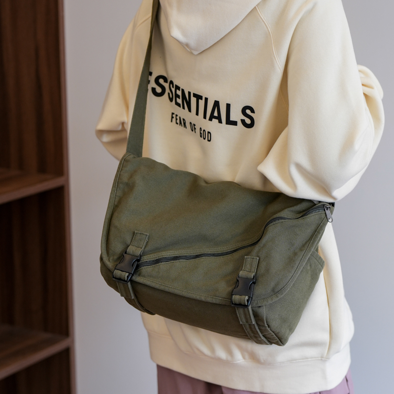 和風キャンバスメッセンジャーバッグティーンエイジャーカジュア - Flap Bag Envelope のレビューと価格