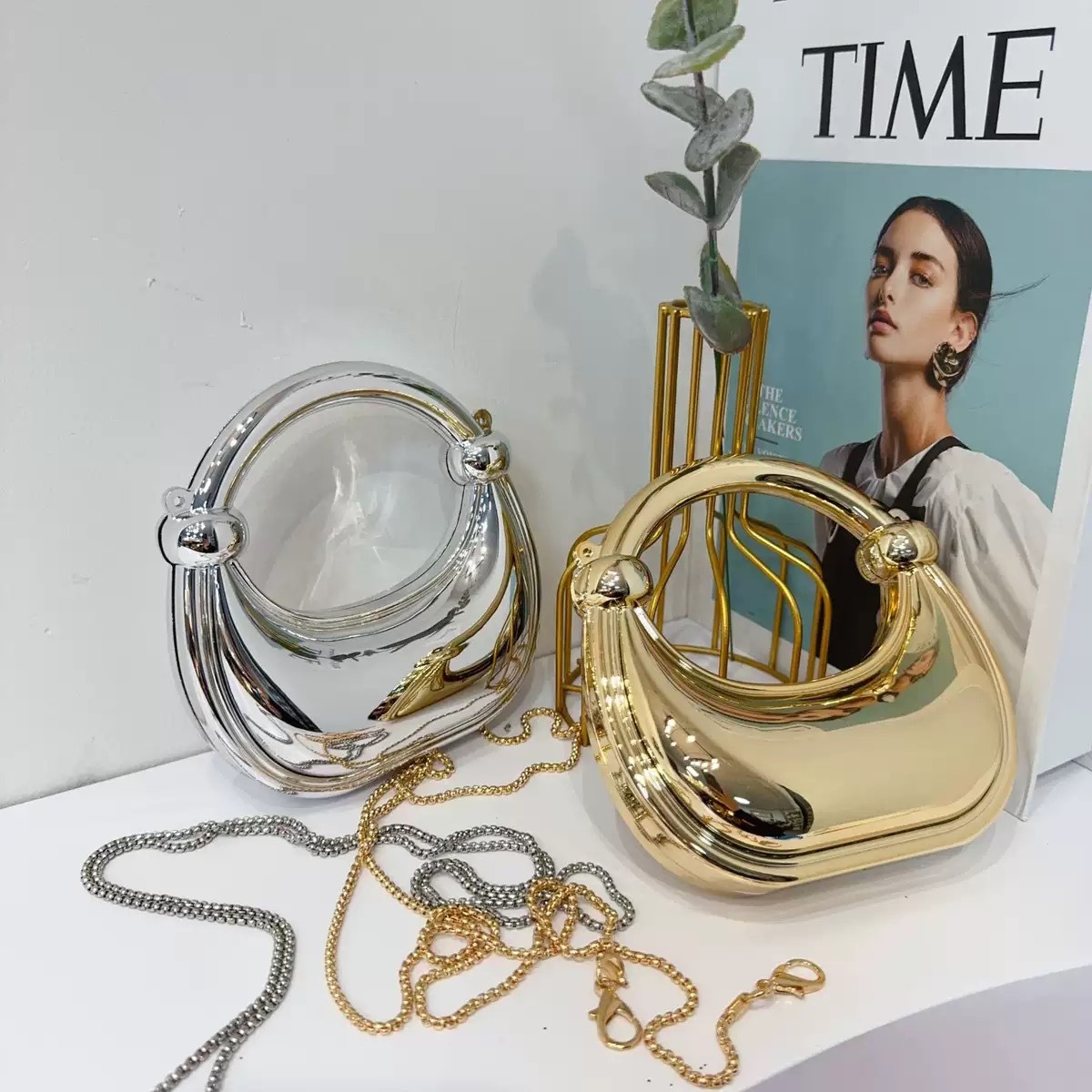 ミニゴールデンイブニングバッグ財布とハンドバッグ高級デザイナ - Women Bags Online のレビューと価格