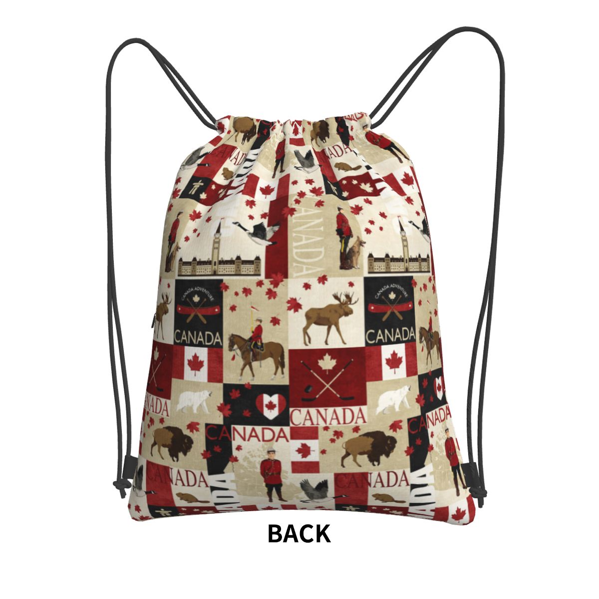 カナダ国旗国民文化バックパックカジュアル巾着バッグ雑貨バッグ - Women Bags Canada のレビューと価格