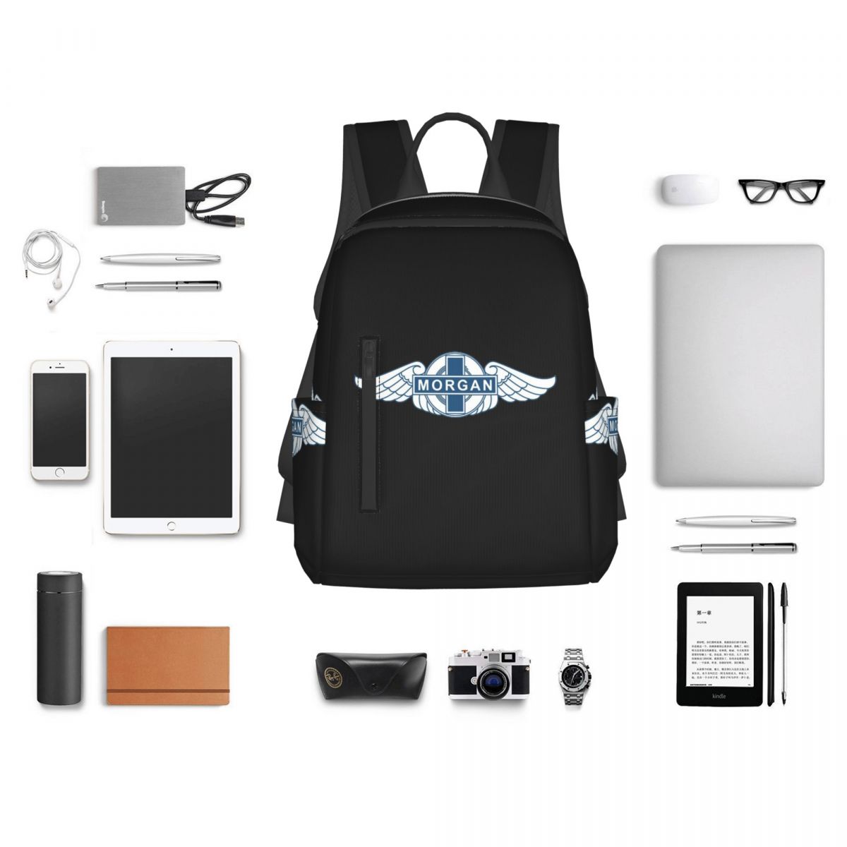 モーガンモーターカーカンパニーバックパック学生ブックバッグ男 - Women Bags Company のレビューと価格