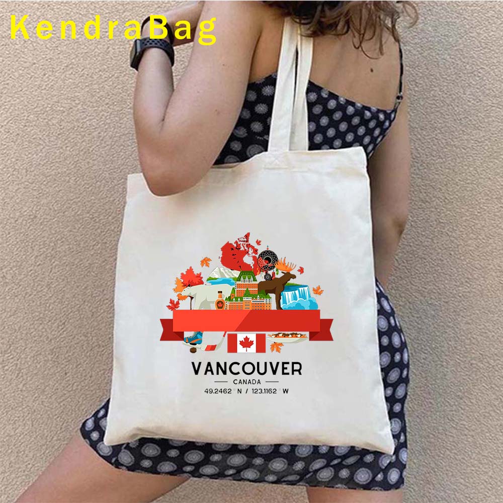 ハッピーカンダの日カナディアン観光ギフト一重項市の風景きしむ - Women Bags Canada のレビューと価格