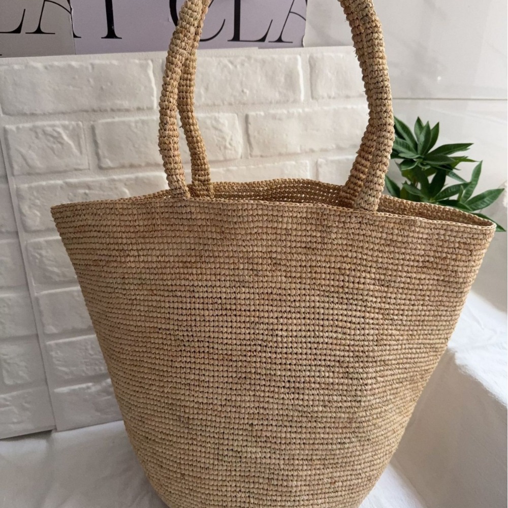 新しい高品質ラフィアシンプルハンドバッグクラシック多用途ショ - Women'S Raffia Bags のレビューと価格